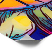 Poster L'oeil de l'art Abstrait tournesol (Coin)