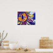 Poster L'oeil de l'art Abstrait tournesol (Cuisine)