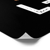 Poster L'oeuf Funny Egg Pun Dark BG (Coin)