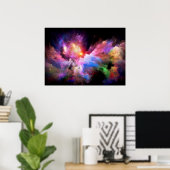 Poster L'oeuvre Cloud de SlipperyJoe abstraite surre vibr (Bureau à domicile)