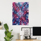 Poster L'oeuvre d'art murale Magenta Starseed Spirit Bloo (Bureau à domicile)