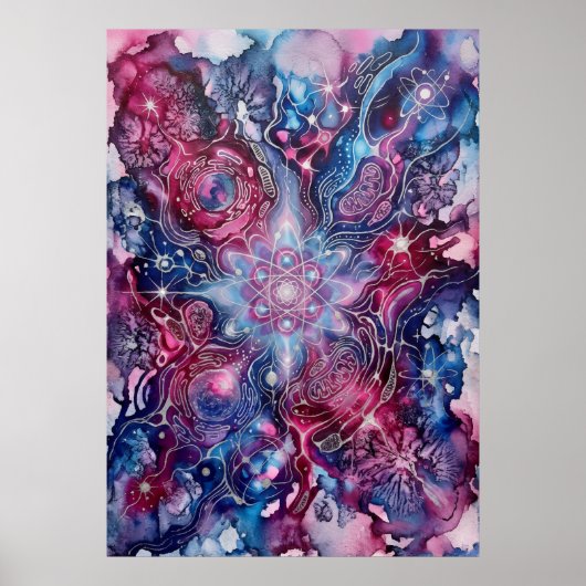 Poster L'oeuvre d'art murale Magenta Starseed Spirit Bloo (Devant)