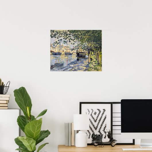 Poster L'œuvre de Monet, Seine à Rouen, (Bureau à domicile)