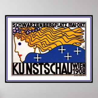 Poster Loffler : Kunstschau Wien - sécession autrichienne