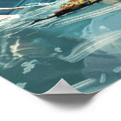 Poster Lofoten Islands, Norvège Retro (Coin)