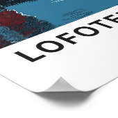 Poster Lofoten Islands Norvège Travel Imprimer (Coin)