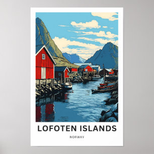 Poster Lofoten Islands Norvège Travel Imprimer