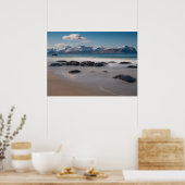 Poster Lofoten Vikten Beach photo du paysage (Cuisine)