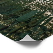 Poster Log Cabin, Stream, Mountains and Deer Nature Art (Coin)