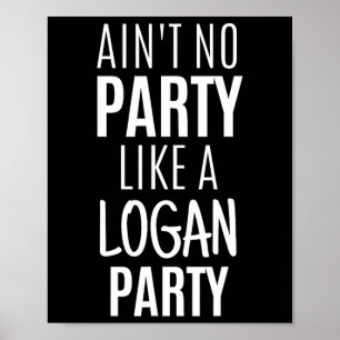 Poster Logan Funny Nom personnalisé fête Anniversaire Chr