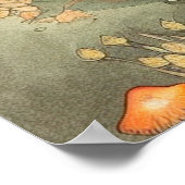 Poster Logement psychédélique des champignons de la forêt (Coin)