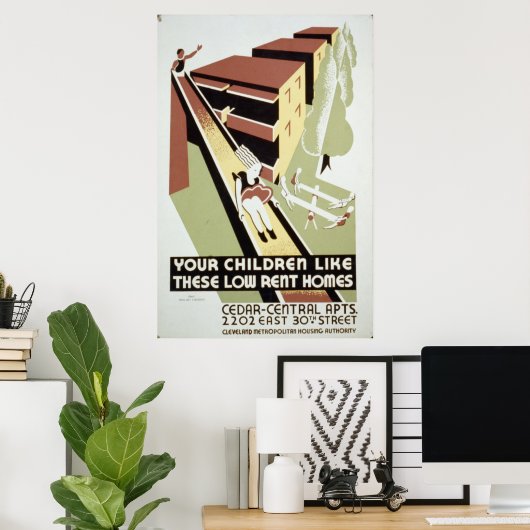 Poster Logement public (Bureau à domicile)