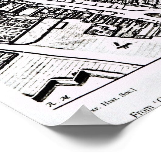 Poster Loggan's map of Oxford, Western Sheet (Coin)