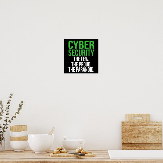 Poster Logiciel informatique informatique Cyber Sécurité (Cuisine)