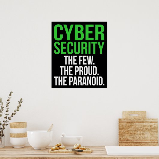 Poster Logiciel informatique informatique Cyber Sécurité (Cuisine)