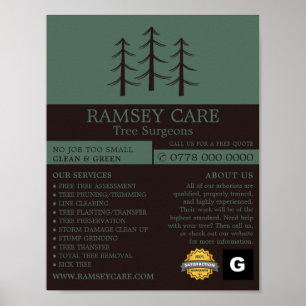 Poster Logo Arbre - Arbre Chirurgien - Arboriste