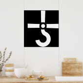 Poster logo bande rock bleu ostréiculture cult 90art (Cuisine)