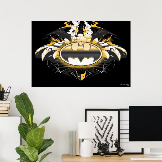 Poster Logo Batman avec voitures (Bureau à domicile)