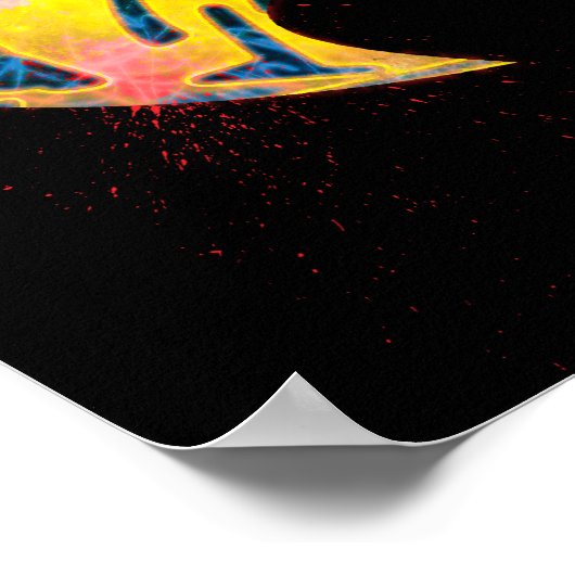 Poster Logo Batman Graffiti Neon 80's (Coin)