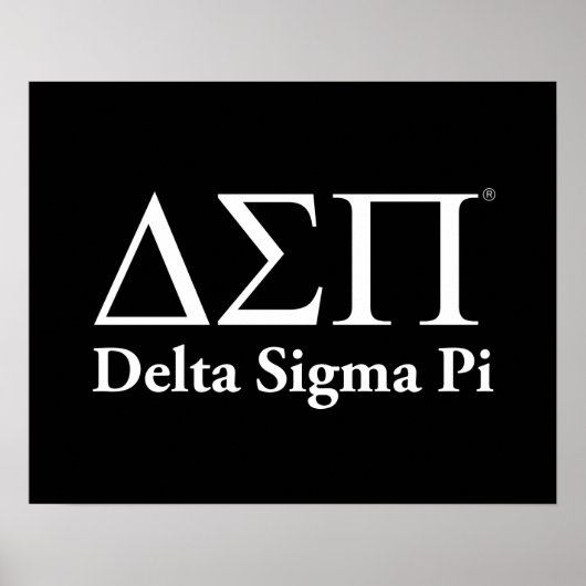 Poster Logo Classique Delta Sigma Pi (Devant)