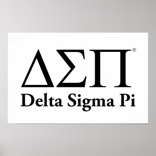 Poster Logo Classique Delta Sigma Pi (Devant)