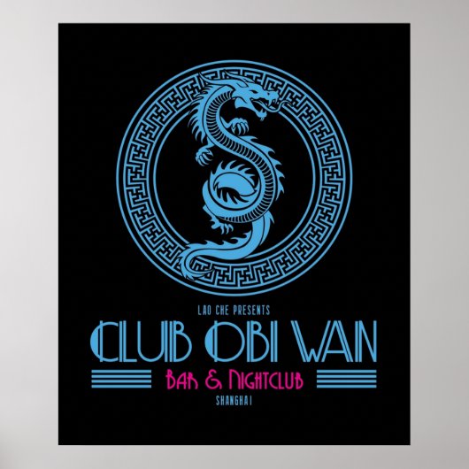 Poster Logo Club Obi Wan inspiré du Temple de Doom (Devant)
