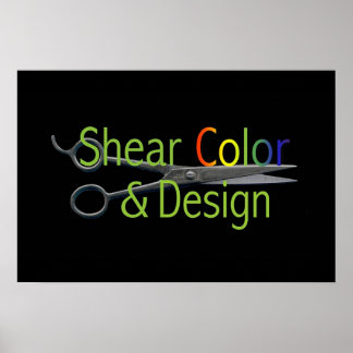 Poster Logo Couleur & Design de cisaillement