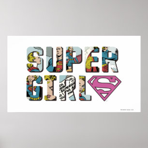 Poster Logo de bande dessinée Supergirl