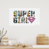 Poster Logo de bande dessinée Supergirl (Cuisine)