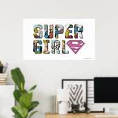 Poster Logo de bande dessinée Supergirl (Bureau à domicile)