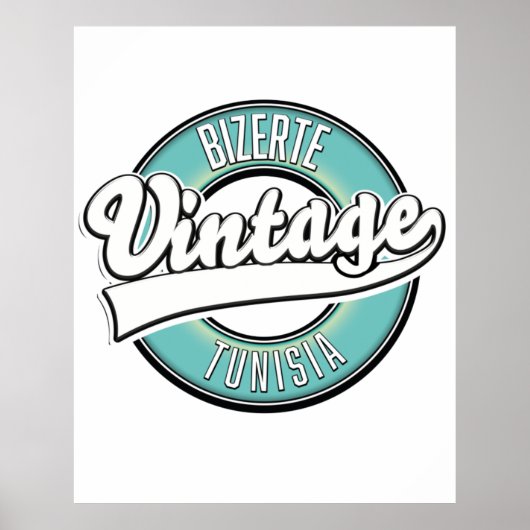 Poster Logo de Bizerte Tunisie style vintage (Devant)