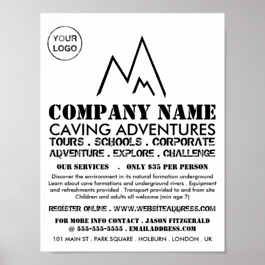 Poster Logo de Black Mountain, Aventure de spéléologie (Devant)