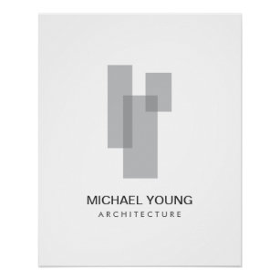 Poster Logo de blocs architecturaux modernes Téléchargeme
