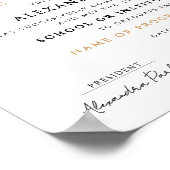 Poster Logo de certificat professionnel élégant (Coin)