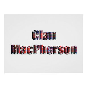 Poster Logo de Clan MacPherson Tartan,