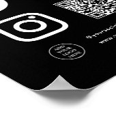 Poster Logo de code QR Suivez Scan Connect With Us (Coin)