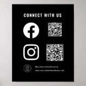 Poster Logo de code QR Suivez Scan Connect With Us (Devant)