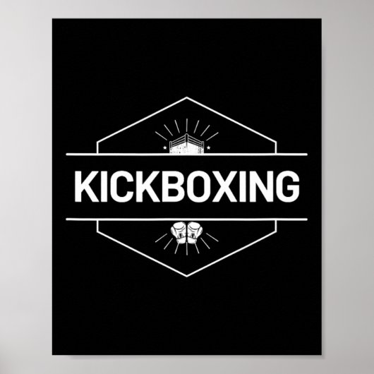 Poster Logo de combat de kickboxing (Devant)