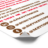 Poster Logo de cookies, collecte de fonds pour la vente d (Coin)