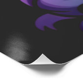 Poster Logo de dégradé de dragon violet Abstrait (Coin)