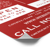 Poster Logo de dentisterie à coeur blanc Dentisterie, Adv (Coin)