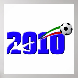Poster Logo de football italien Azzurri 2010