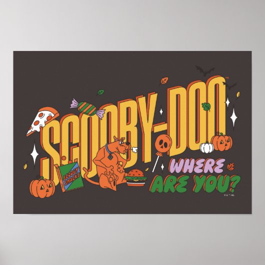 Poster Logo de friandise d'Halloween de Scooby-Doo (Devant)