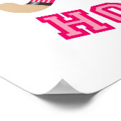 Poster Logo de hockey sur gazon rose (Coin)