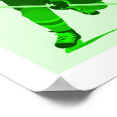 Poster Logo de hockey vert (Coin)