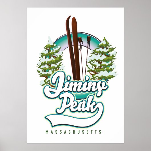 Poster logo de jiminy peak massachusetts ski (Devant)