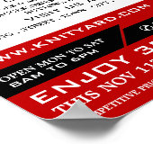 Poster Logo de la boutique en fils rouges, magasin de Tri (Coin)