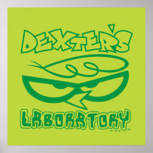 Poster Logo de la face de laboratoire de Dexter