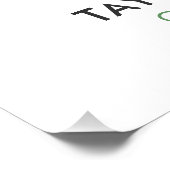 Poster Logo de la grue Origami noir et blanc (Coin)