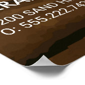 Poster Logo de la maison | Bois et scie (Coin)